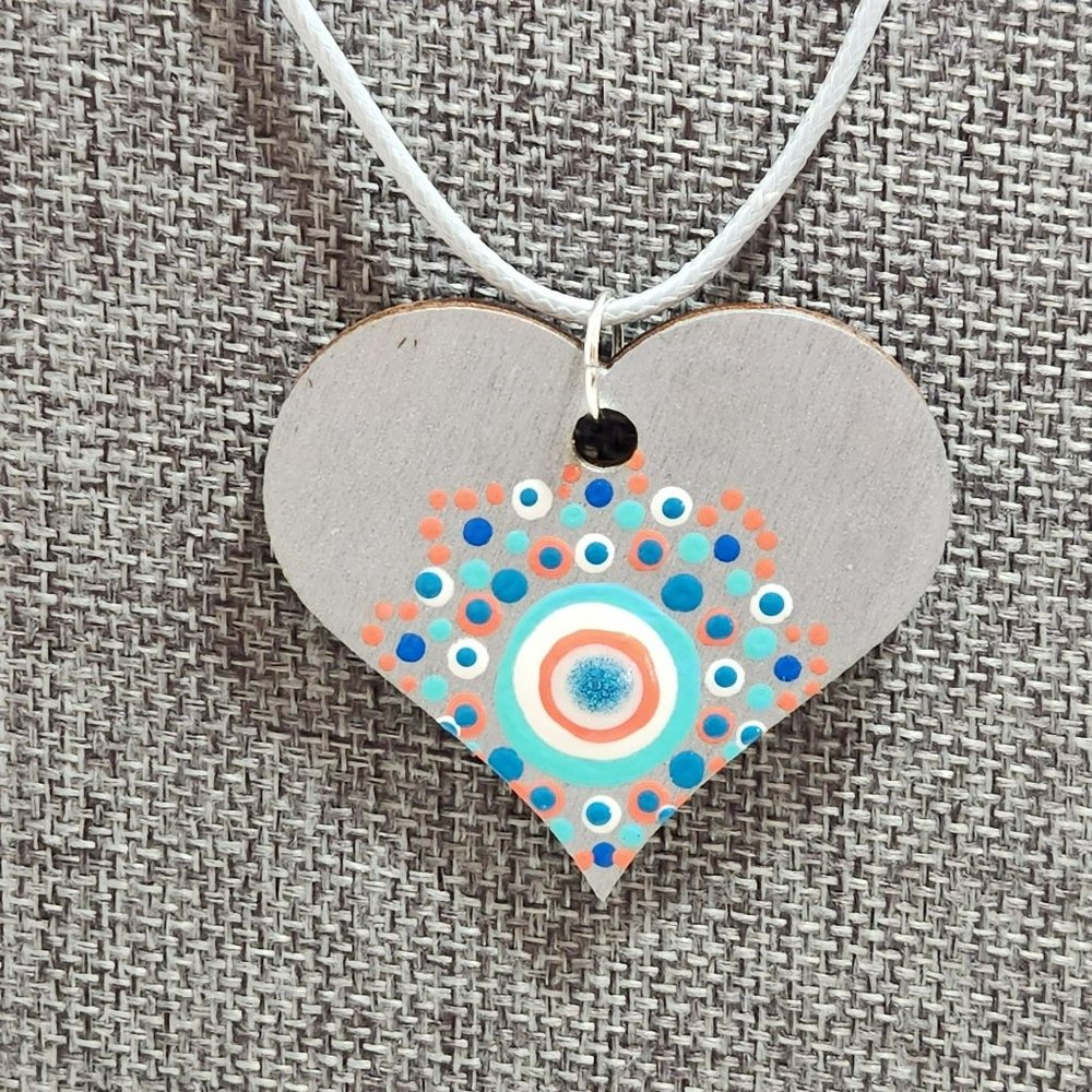 Heart Mandala Boho Pendant Necklace